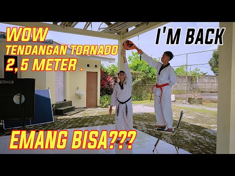 TORNADO KICK CHALENGE - TORNADO KICK TUTORIAL - CARA TENDANGAN BERPUTAR - LATIHAN TAEKWONDO