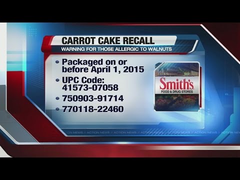 Smith's issues recall for in-store bakery carrot cake