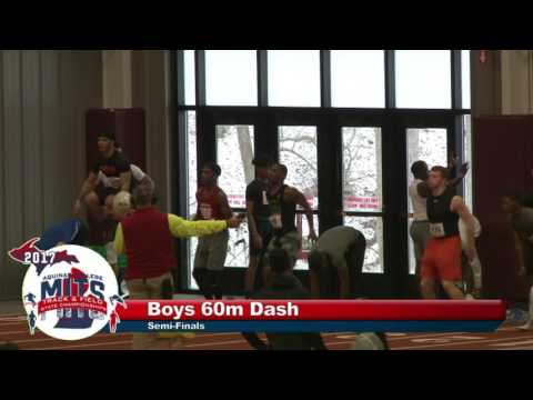 MITS 2017 Boys 60m Dash Semi-Finals Heat 3