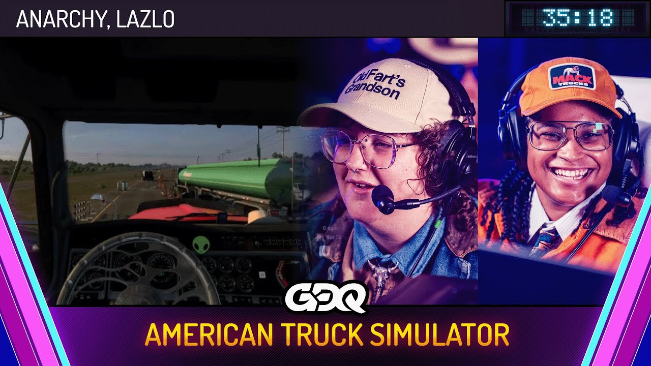 American Truck Simulator by anarchy and Lazlo in 35:18 - Awesome Games Done Quick 2026 - YouTube