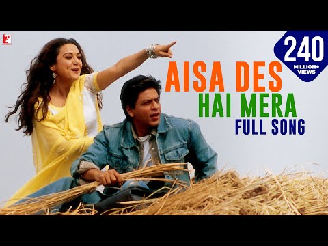 Aisa Des Hai Mera Song | Veer-Zaara | Shah Rukh Khan, Preity Zinta | Lata Mangeshkar, Udit Narayan