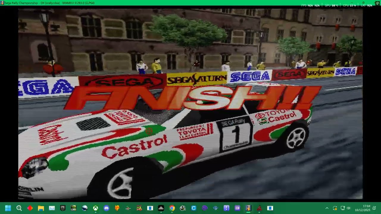SEGA RALLY CHAMPIONSHIP 1994 DLX - SM2 - MAME 283 -  2025 - TOYOTA - UK ARCADES 4K