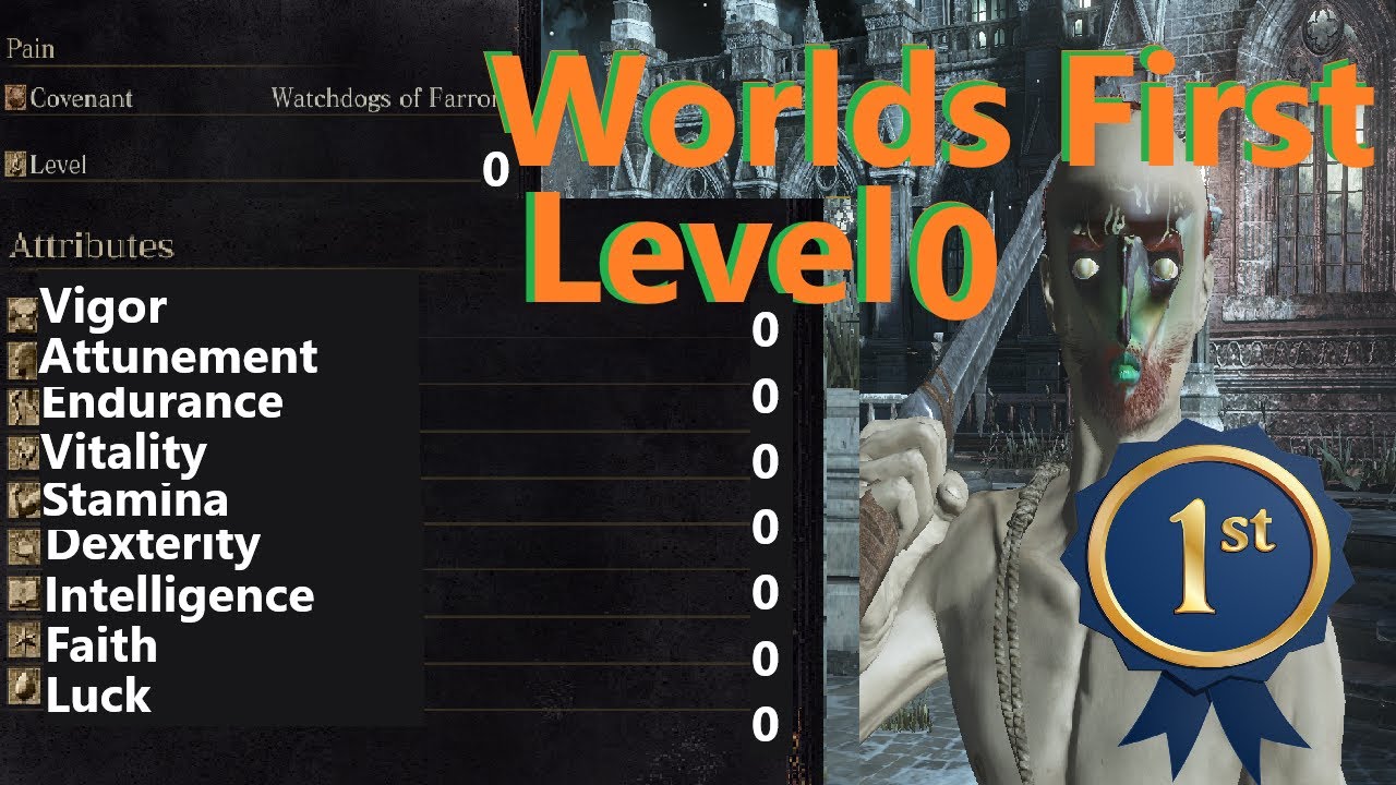 Worlds First Level 0 Dark Souls 3 Run