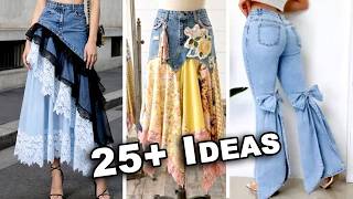25+ Unique Ideas to Upcycle Jeans & Sew Denim Projects