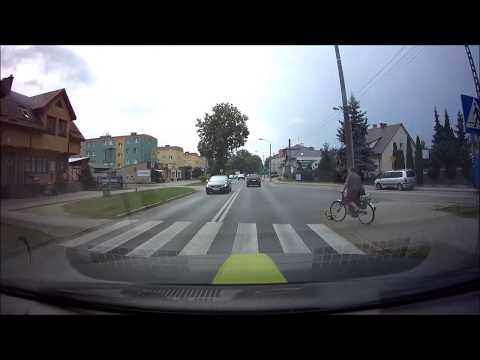 K... Kobieto co ty robisz !!! Prawie potrącenie na pasach. Ul. Woj. Polskiego - Pisz