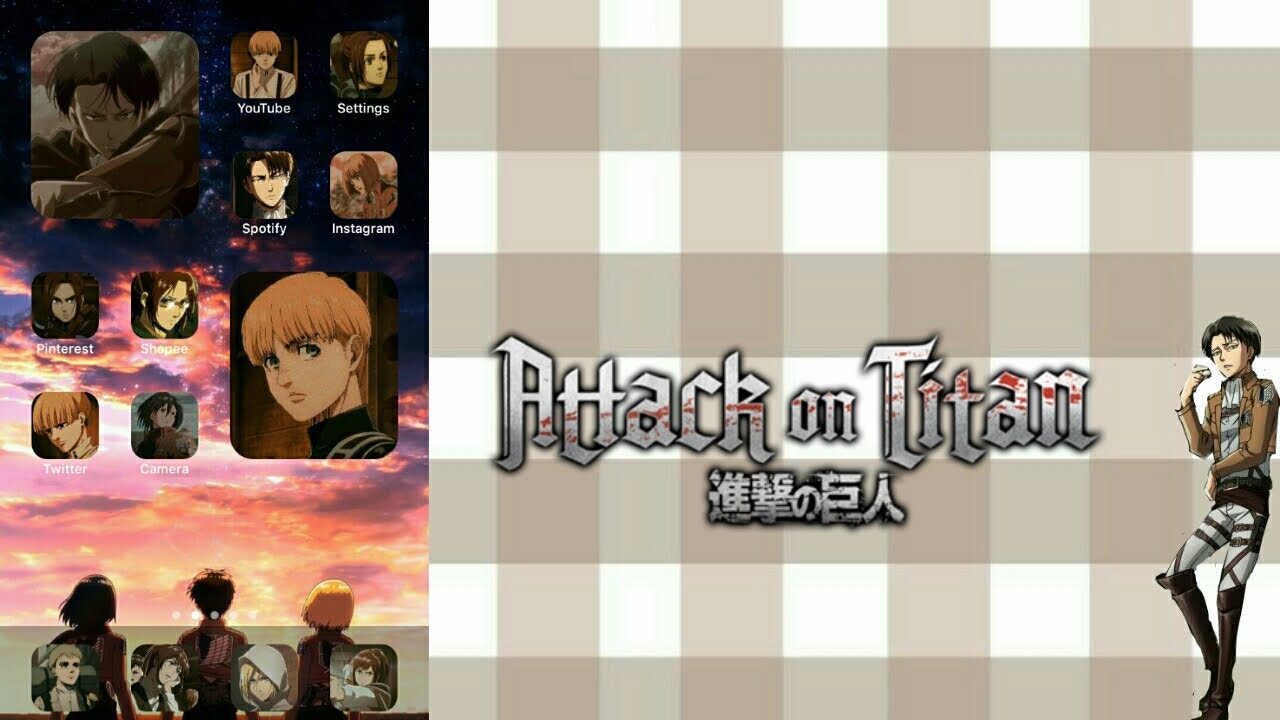 IOS 14 on android tutorial ( Attack on titan theme )