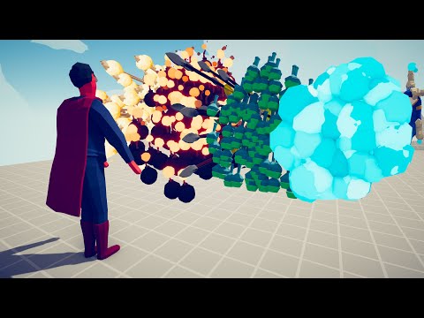 SUPERMAN vs 5x EVERY GOD - Totally Accurate Battle Simulator TABS
