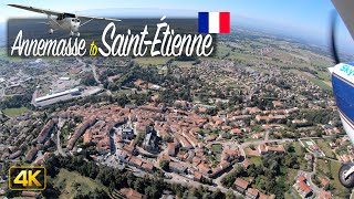 Pilots View: Flying from Annemasse to Saint Étienne, France 🇫🇷