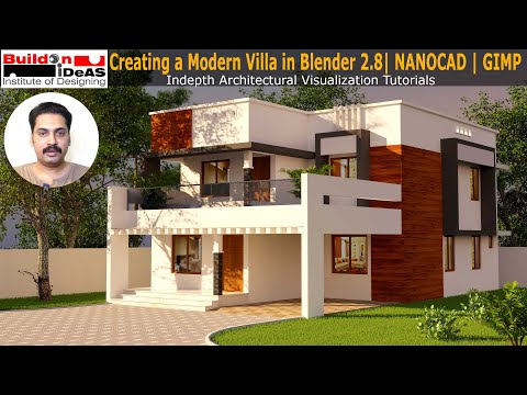 Making a Modern House in Blender | Blender 2.8 Architecture Tutorial | Cycles Render