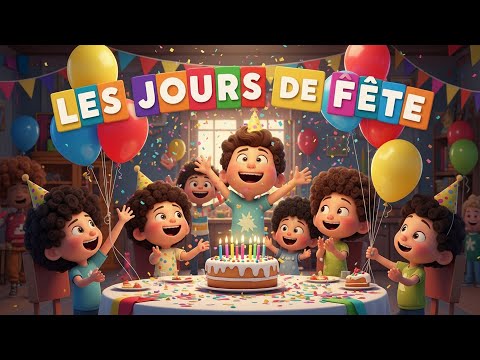 LES JOURS DE FÊTE 🎂🎉🎈 – Comptine pour enfants | Chanson joyeuse sur les anniversaires et les amis