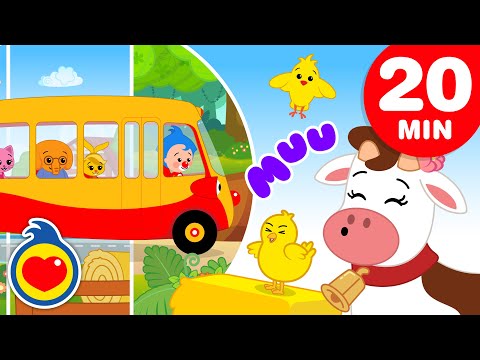 Las Ruedas del Autobús (Ecosistemas) y Más Canciones Divertidas de Animales ♫ Plim Plim