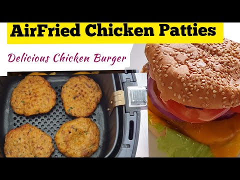 BEST Air FRYER GROUND CHICKEN HAMBURGER PATTIES.Air...