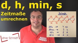 Maßeinheiten umrechnen | Zeitmaße: y, m, d, h, min, s | Lehrerschmidt