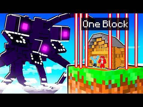 Wither Storm vs. Safest One Block House! (Minecraft)