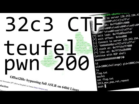 ROP with a very small stack - 32C3CTF teufel (pwnable 200)