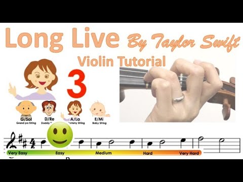 Taylor Swift - Long Live Sheet music and easy violin tutorial
