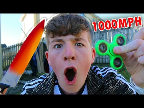 Experiment 1000+ MPH FIDGET SPINNER VS Glowing 1000 degree KNIFE!!! 🔥😱