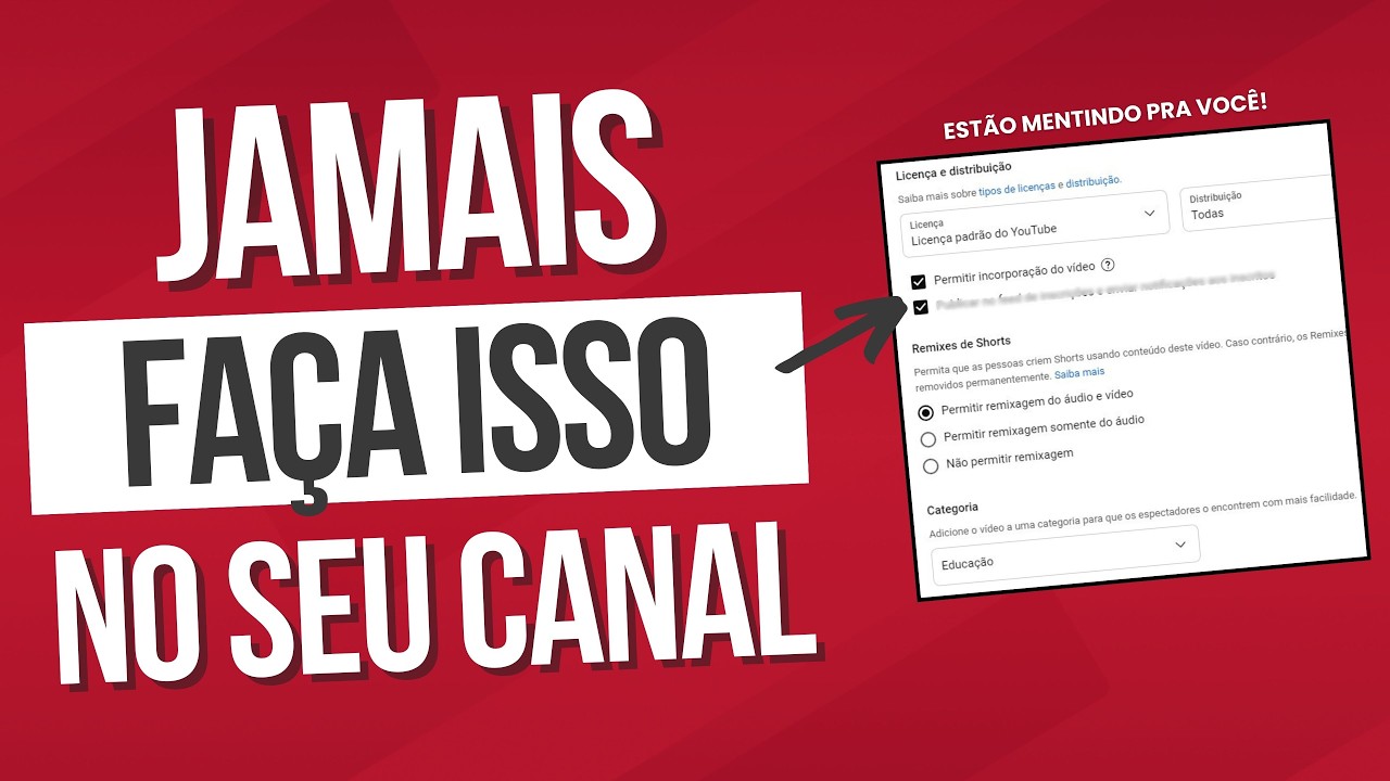 ⚠️ CONFIGURAÇÃO SECRETA no YouTube que PREJUDICA seu Canal! (CUIDADO!)