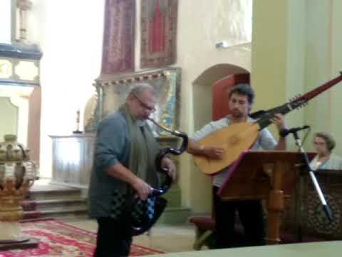 Michel Godard and Bruno Helstrofer in Rasnov church - Bran Castle Jazz fest 2017