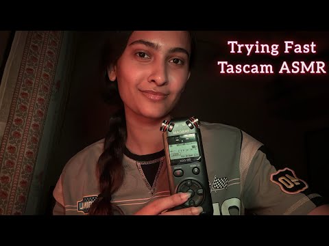 ASMR Fast Tascam Mouth Sounds, Mic Scratching, Tapping & more