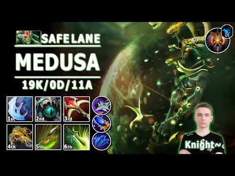 Medusa Safe Lane Carry | 7.33 | Knight~ Pos 1 Medusa Play New Passive | Dota 2 Immortal Gameplay