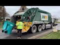 Brand New Waste Management Mack LR CNG McNeilus Rear Loader Garbage Truck Packing Heavy Garbage