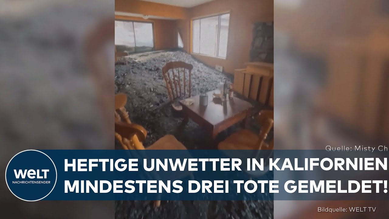 USA: Mindestens drei Tote nach heftigem Unwetter in Kalifornien – Behörden rufen den Notstand aus!