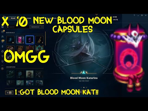 OPENING NEW BLOOD MOON CAPSULES! I GOT BLOOD MOON KATARINA FROM THESE! - League of Legends