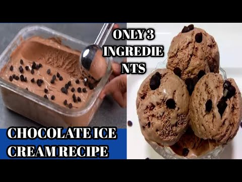 EASY CHOCOLATE ICE CREAM RECIPE//NO CONDENSED MILK CHOCOLATE ICE CREAM //NO OVEN//ONLY 3 INGREDIENTS