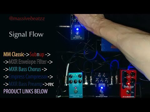 Funk Bass Guitar FX Pedals in use -  Octaver, Filter, Chorus, Compressor, Preamp