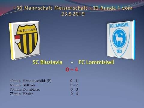 +30 Mannschaft Meisterschaft +30 SC Blustavia - FC Lommiswil