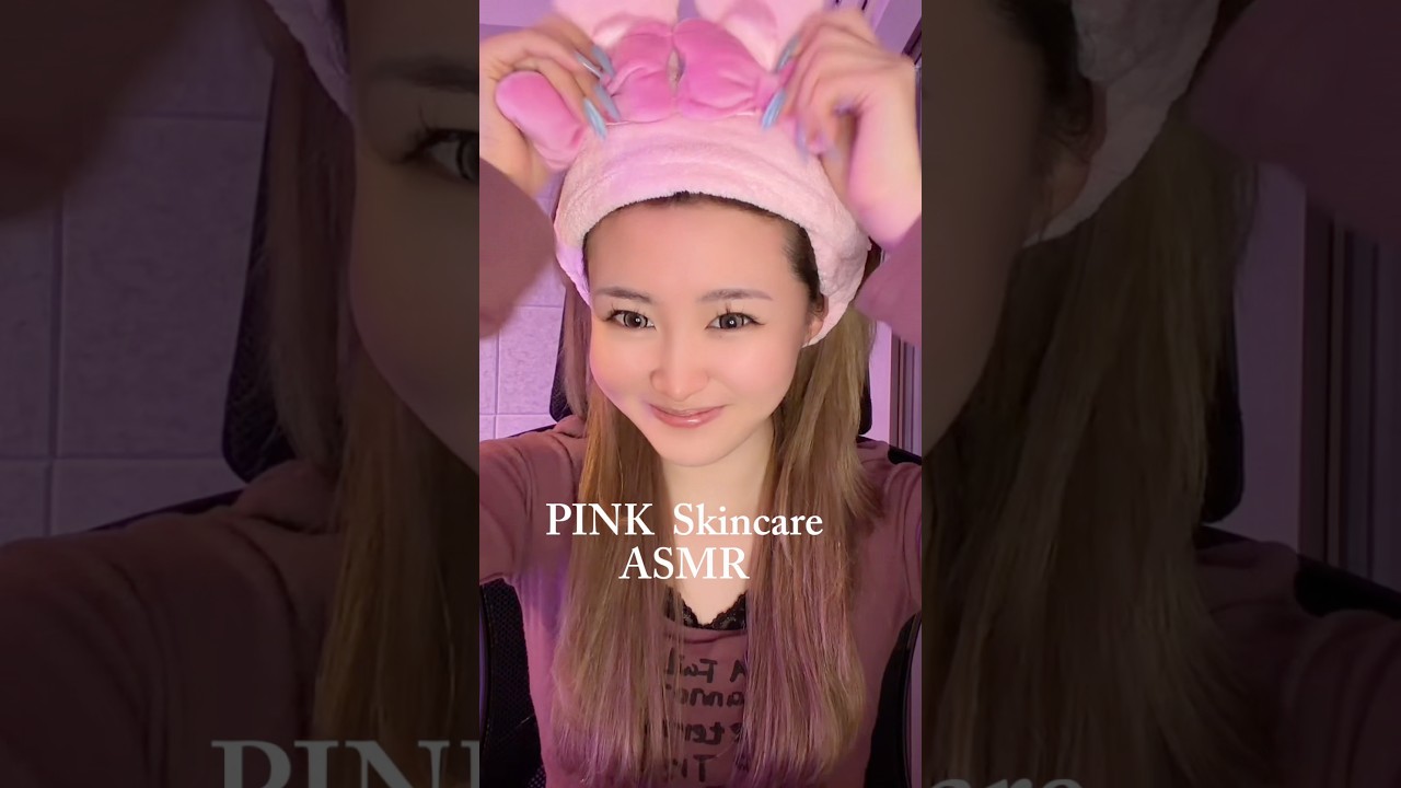 PINK skin care ASMR  #asmr  #skincare