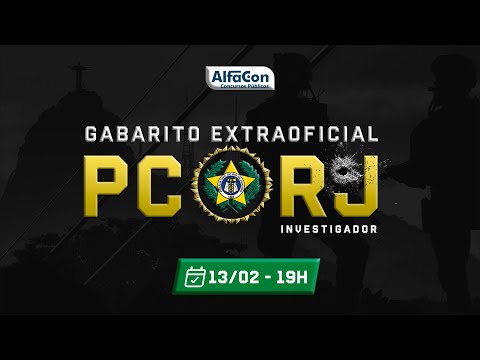 CONCURSO PC RJ - Investigador - Gabarito Extraoficial