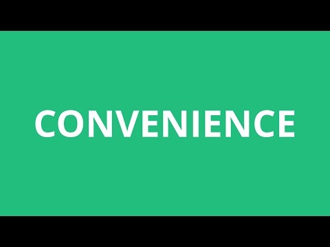 Part of a video titled How To Pronounce Convenience - Pronunciation Academy - YouTube