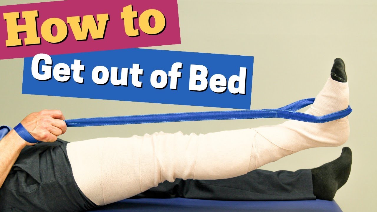 Getting out of bed after a hip replacement (video)