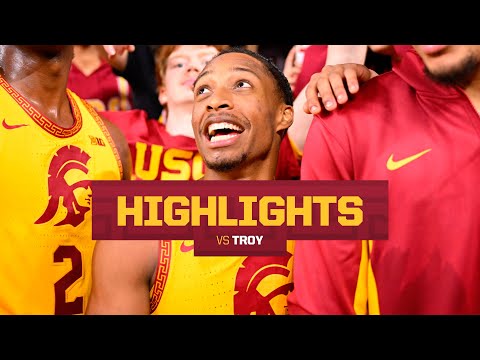 USC Men's Basketball vs Troy Highlights | Trojans win 107-107 in 3OT