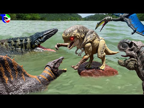D-REX VS. T-REX, SPINOSAURUS, MOSASAURUS 🦖Jurassic World Rebirth  Final Battle