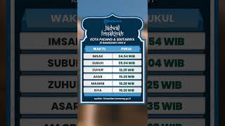 Jadwal Imsakiyah 13 Ramadhan 1444 H untuk Wilayah Kota Padang dan Sekitarnya