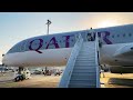 Qatar Airways QSuite Business Class Perth To Doha A350 Flight Review With ATC 4K