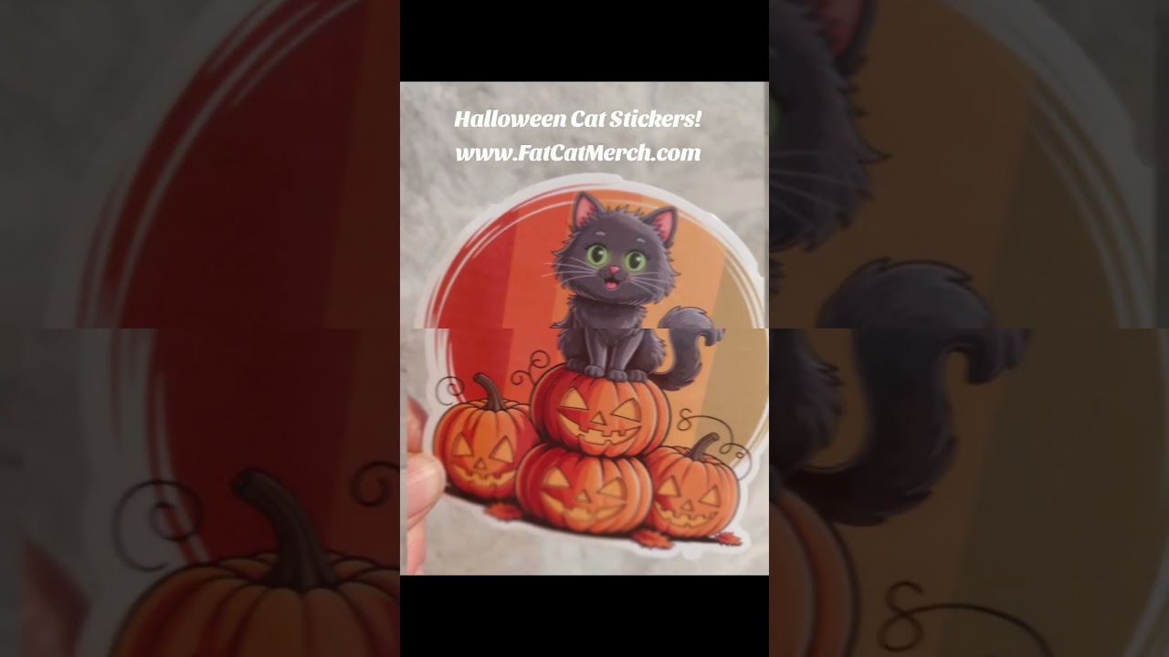 Halloween Sticker Releases! All Cat Themed #cats #catstickers #halloween