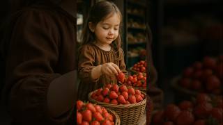 The little girl is bringing strawberry #shorts #viral #trending #ai #facts