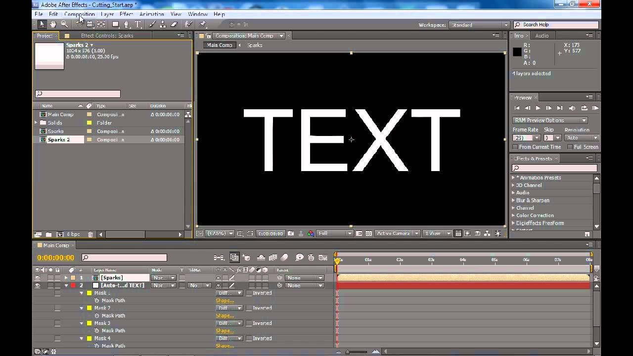 Simulate cut-out text in After Effects - YouTube