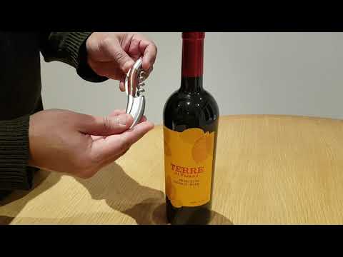 How to open a bottle of wine using a sommelier corkscrew