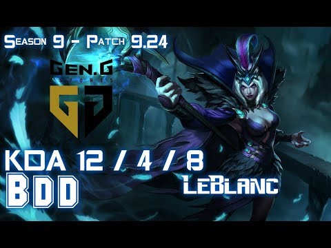 Gen BDD LEBLANC vs EKKO Mid - Patch 9.24 KR Ranked