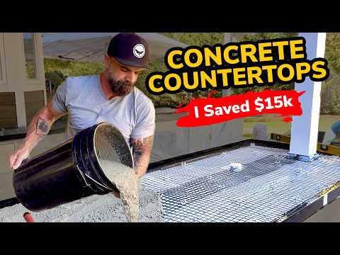 Concrete Countertops the Easy Way || Way Cheaper Than Stone