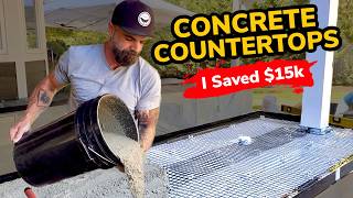 Concrete Countertops The Easy Way || Way Cheaper Than Stone