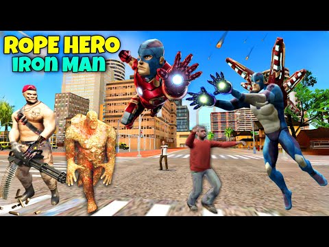 Rope Hero Become a Iron-Man In Rope Hero Vice Town | Junnu Malik Gaming