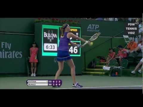 McHale vs Kvitova Indian Wells 2012 Highlights