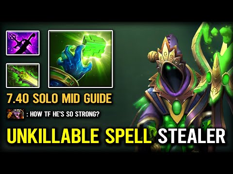 UNKILLABLE SPELL STEALER SOLO MID GUIDE RUBICK | KAYA & SANGE + ETHEREAL BLADE BUILD 7.40b DotA 2
