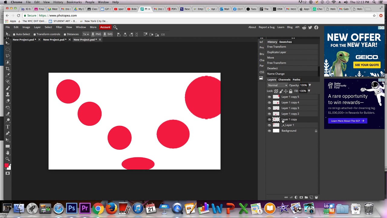 photopea bouncing ball .gif